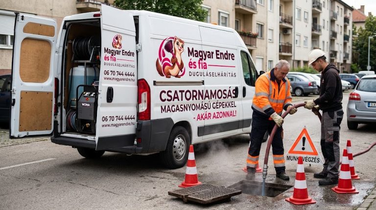 Csatornamosás magasnyomású gépekkel akár azonnal!