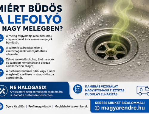 Miért büdös a lefolyó a nagy melegben?